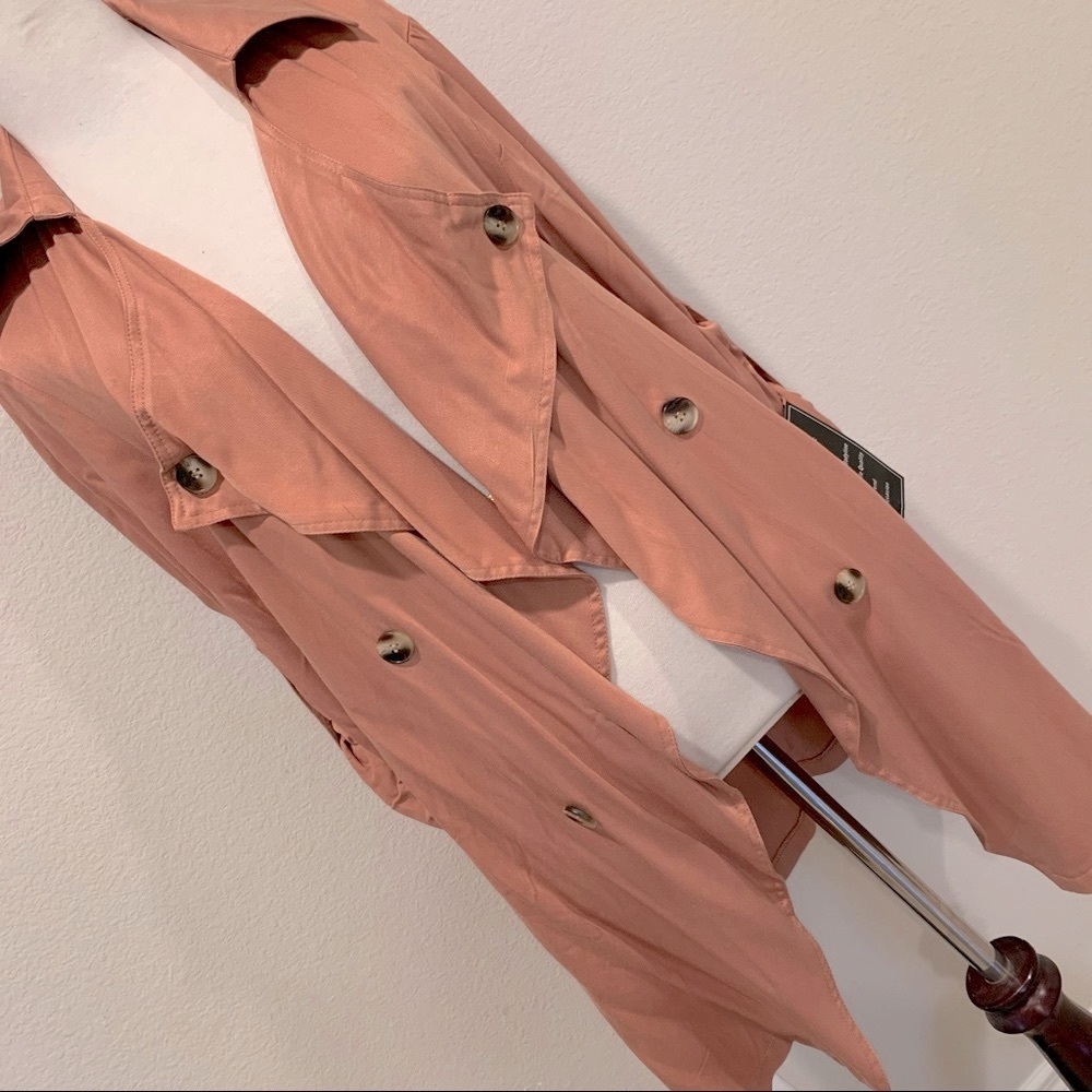 Lulus Trench Coat Duster Long Jacket 💛